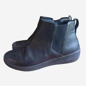 Black Leather Ankle Boots (See Description)